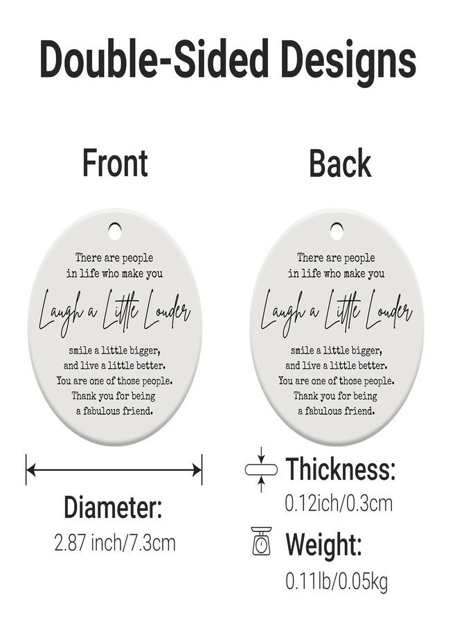 هدايا صداقة للنساء، أفضل صديقة، مرحة، زميلات العمل، أخت، زينة عيد الميلاد للنساء، زينة سيراميك لعيد الميلاد - Image 2
